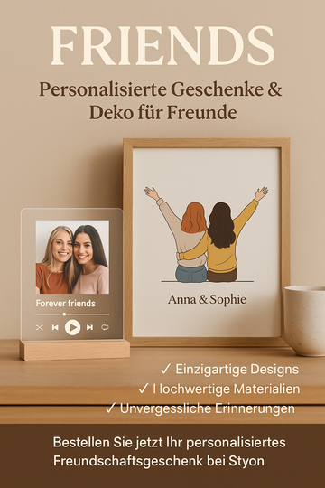 Friends – Personalisierte Geschenke & Deko für Freunde