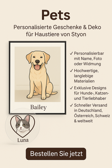 Pets – Personalisierte Geschenke & Deko für Haustiere von Styon