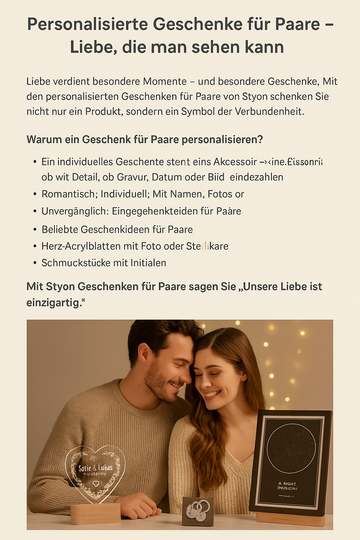 Personalisierte Geschenke für Paare – Liebe, die man sehen kann