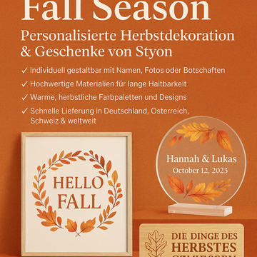 Fall Season – Personalisierte Herbstdekoration & Geschenke von Styon