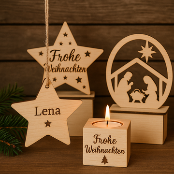Weihnachtsdeko aus Holz – Natürlich, stilvoll & von Herzen gemacht