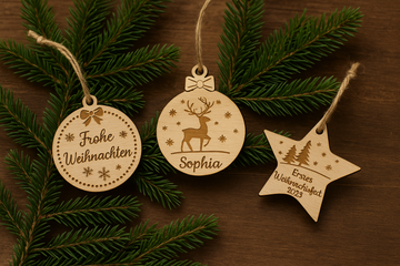 Weihnachtsdeko aus Holz – Handgemacht & mit persönlicher Gravur