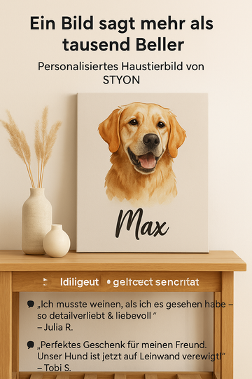 Personalisiertes Haustierbild – Einzigartiges Geschenk mit Tierfoto