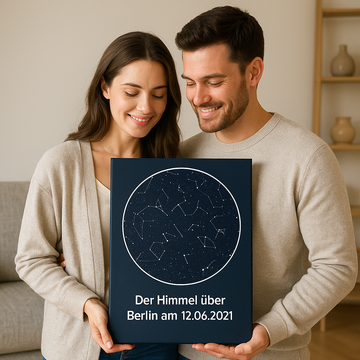 Sternenkarte auf Leinwand: Der Himmel deines besonderen Moments