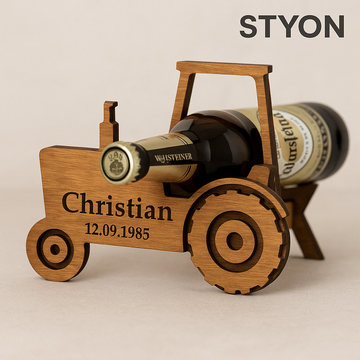 Personalisierter Flaschenhalter aus Holz – Das perfekte Männergeschenk