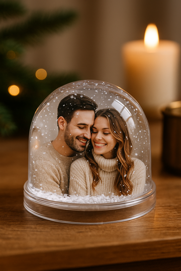 ❄️ Magischer Moment im Glas – Die personalisierte Schneekugel mit deinem Foto