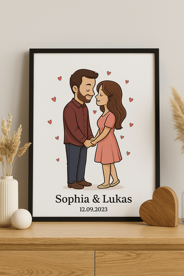Personalisierte Geschenke für Paare – Liebe als Kunstwerk verewigt