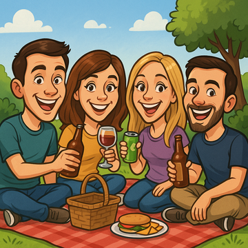 Freunde-Karikatur – Das perfekte Geschenk mit Spaßfaktor