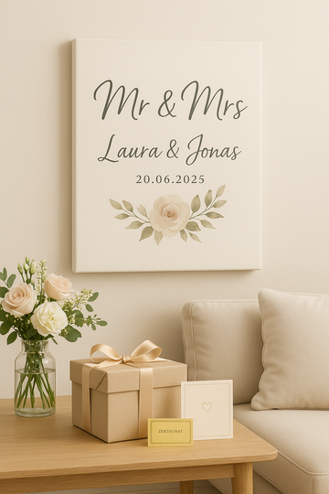 Personalisiertes Wandbild als Hochzeitsgeschenk: Ein Symbol der Liebe