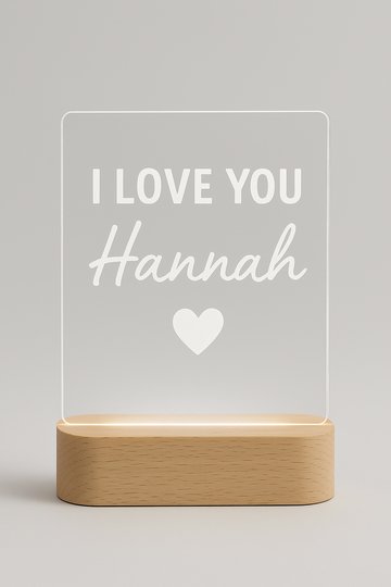 Magisches Licht für besondere Momente: Deine personalisierte LED-Acryl-Lampe