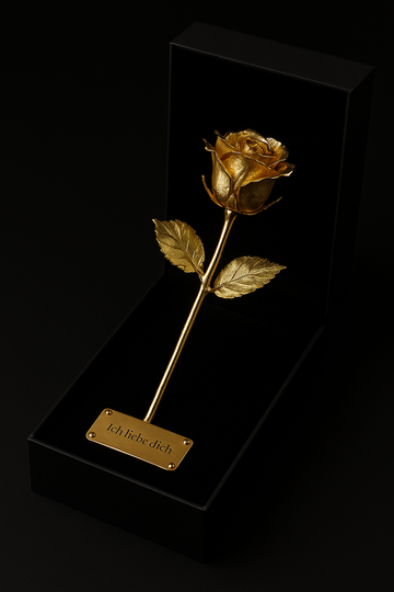 Goldene Rose mit Gravur – Das luxuriöse Geschenk mit persönlicher Botschaft