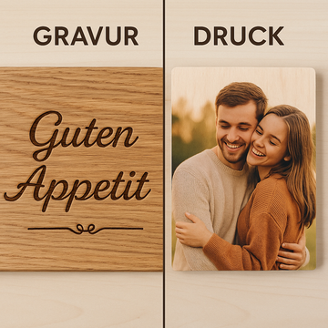 Gravur vs. Druck auf Holz – Was ist besser für dein Geschenk?