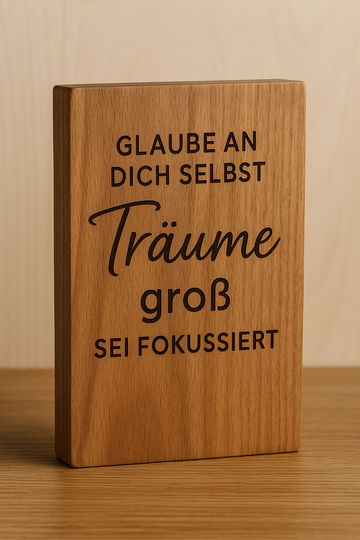 Motivationsschild aus Holz – Deine tägliche Dosis Inspiration!