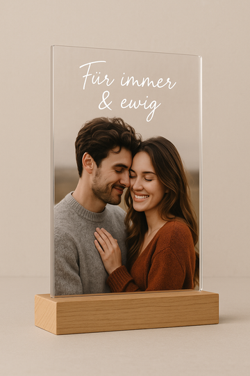 ✨ Acrylplatte mit Gravur oder Foto – Ein stilvolles Erinnerungsstück