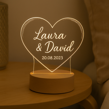 🎨 Personalisierte Acryl-Lampe mit Gravur – Magisches Licht für besondere Momente