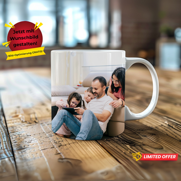 Individuell gestaltbare Tasse mit Wunschbild | Foto personalisiert | Geschenk
