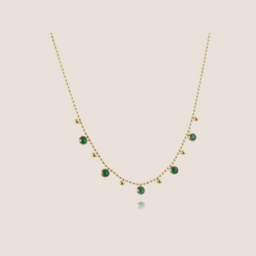 Elegante Halskette aus 14 Karat vergoldetem Edelstahl