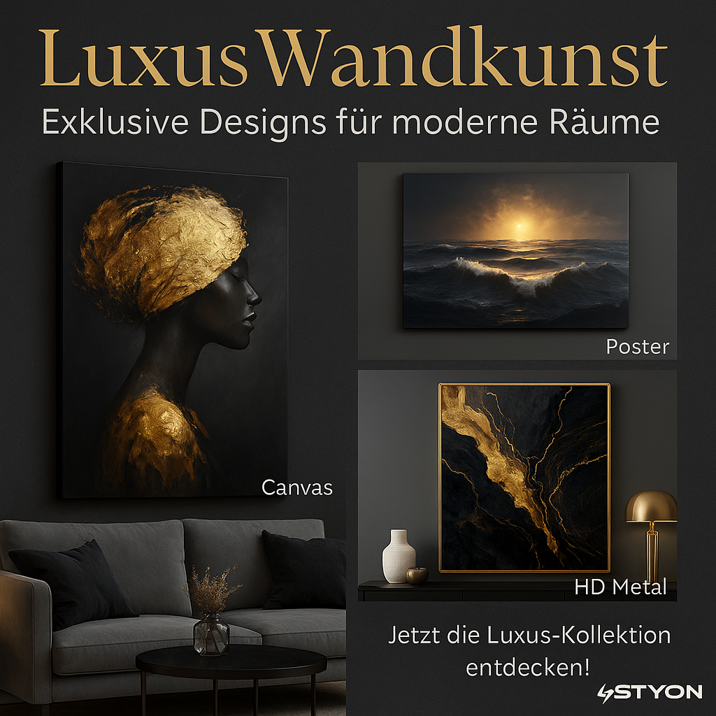 ✨ Luxus Wandkunst – Exklusive Designs für moderne Räume | STYON