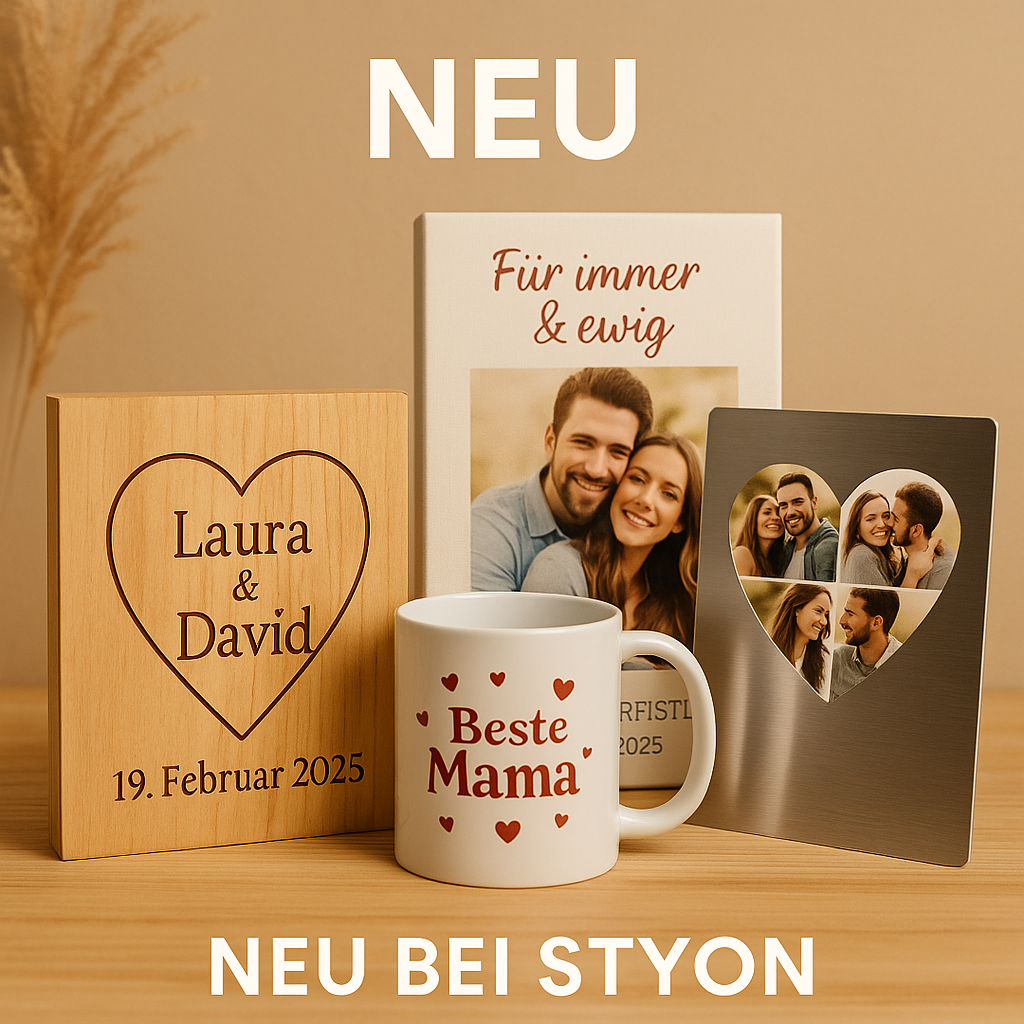 🆕 Neu bei Styon – Entdecken Sie unsere neuesten personalisierten Geschenkideen
