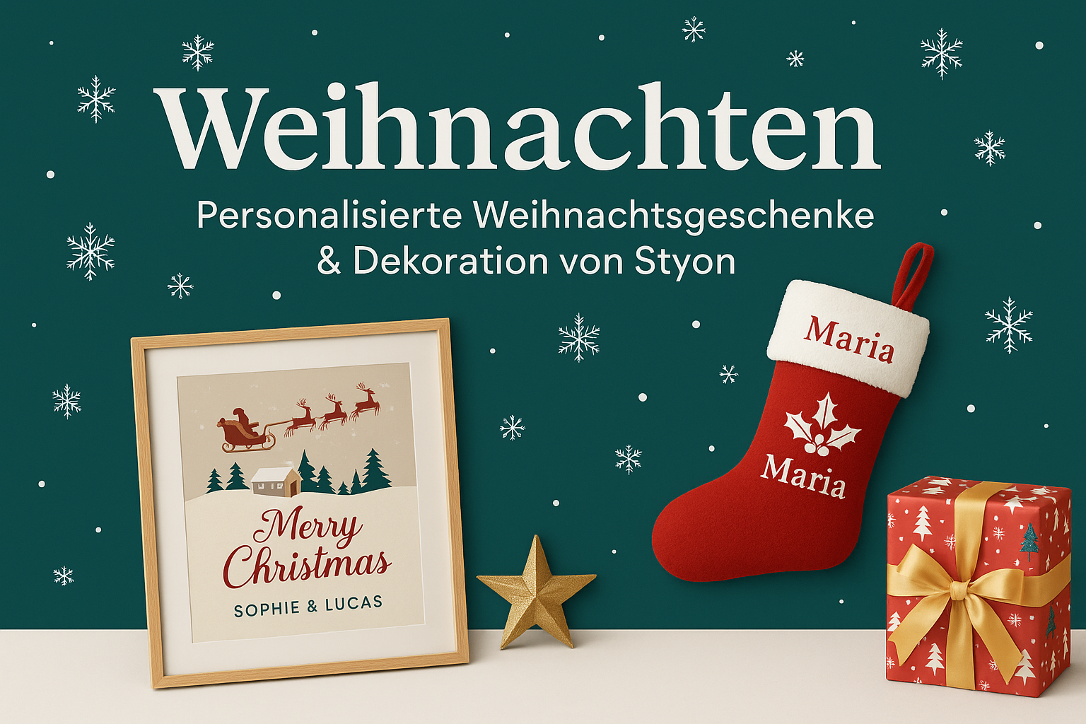 Weihnachten – Personalisierte Weihnachtsgeschenke & Dekoration von Styon