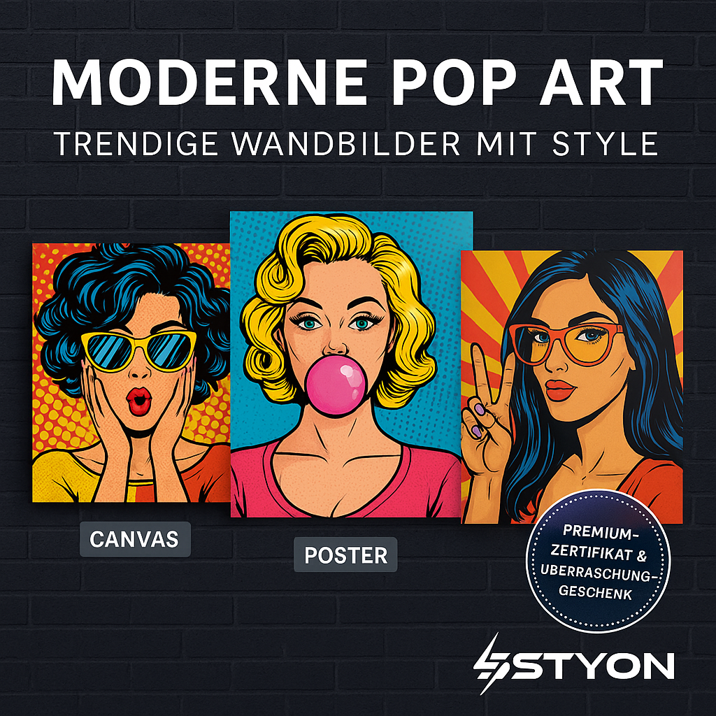 🎨 Moderne Pop Art – Trendige Wandbilder mit Style | STYON