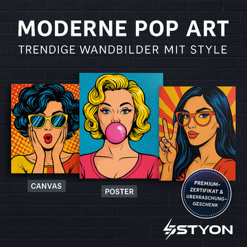 🎨 Moderne Pop Art – Trendige Wandbilder mit Style | STYON