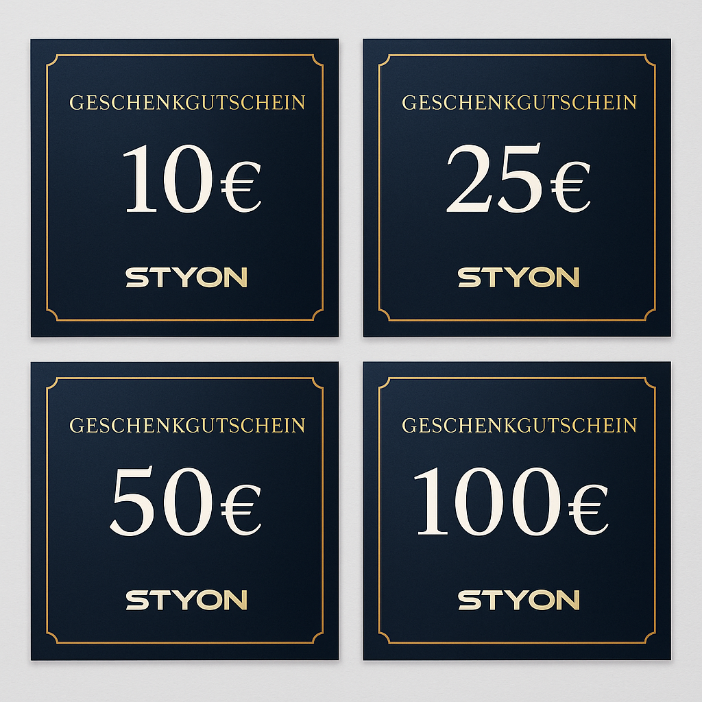 🎁 STYON Geschenkgutscheine – Die Freiheit zu wählen