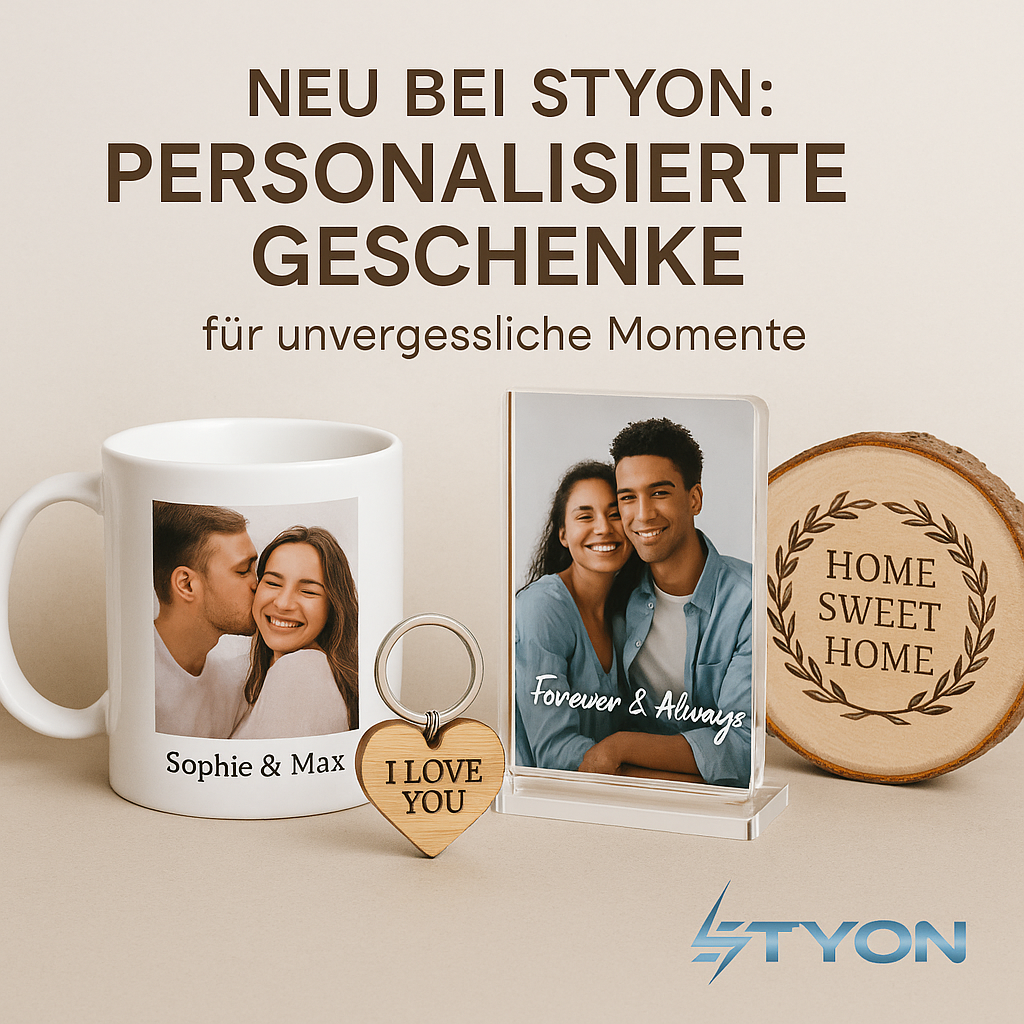 🎁 Neu bei STYON: Personalisierte Geschenke für unvergessliche Momente