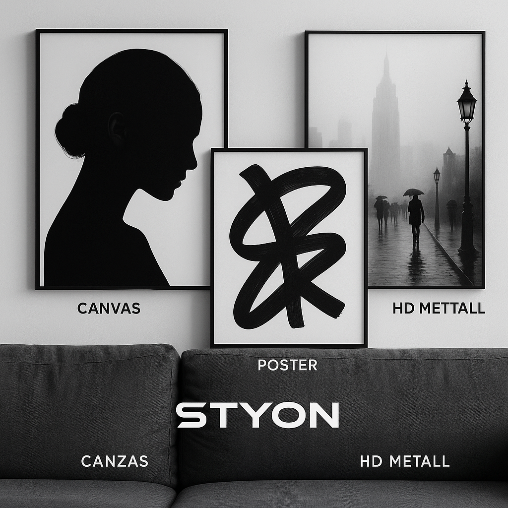 ⚫⚪ Schwarz-Weiß Kunst – Elegante Wandbilder in zeitlosem Stil | STYON