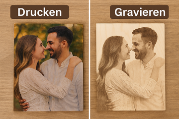 Foto auf Holz: Drucken oder Gravieren? Unterschiede & Pflege