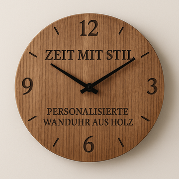 Zeit mit Stil: Personalisierte Wanduhr aus Holz