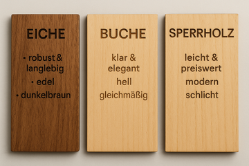 Holzarten für Gravur: Eiche, Buche oder Sperrholz?