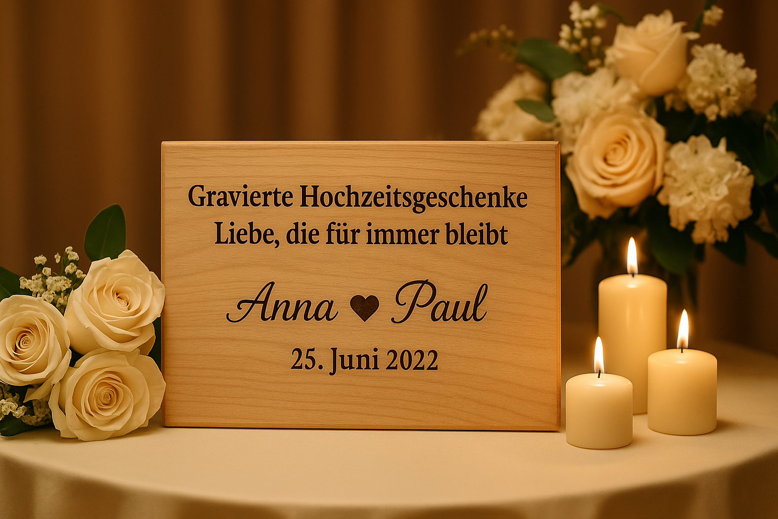 Gravierte Hochzeitsgeschenke – Liebe, die für immer bleibt