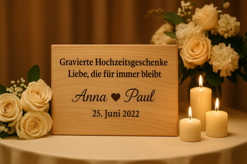 Gravierte Hochzeitsgeschenke – Liebe, die für immer bleibt