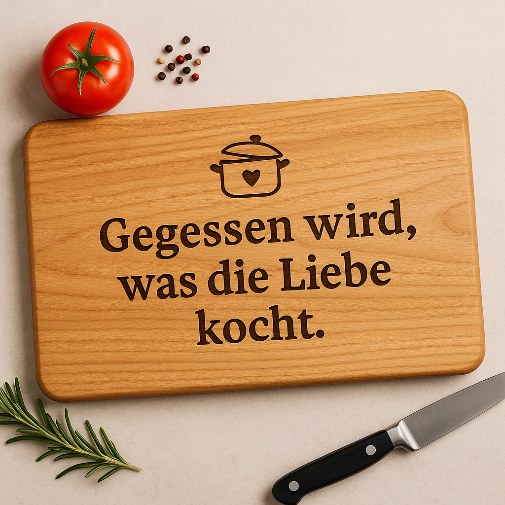 👉 Schneidebrett mit Gravur: 75 Sprüche & Ideen für Hochzeit, Einzug, Geburtstag & BBQ