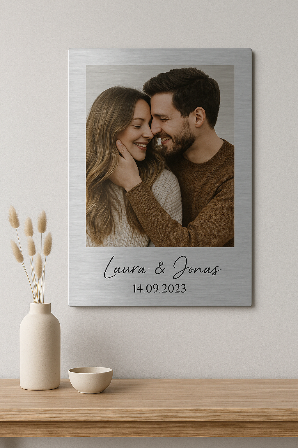 Personalisierte Metalltafel mit Foto – Eleganz trifft Emotion