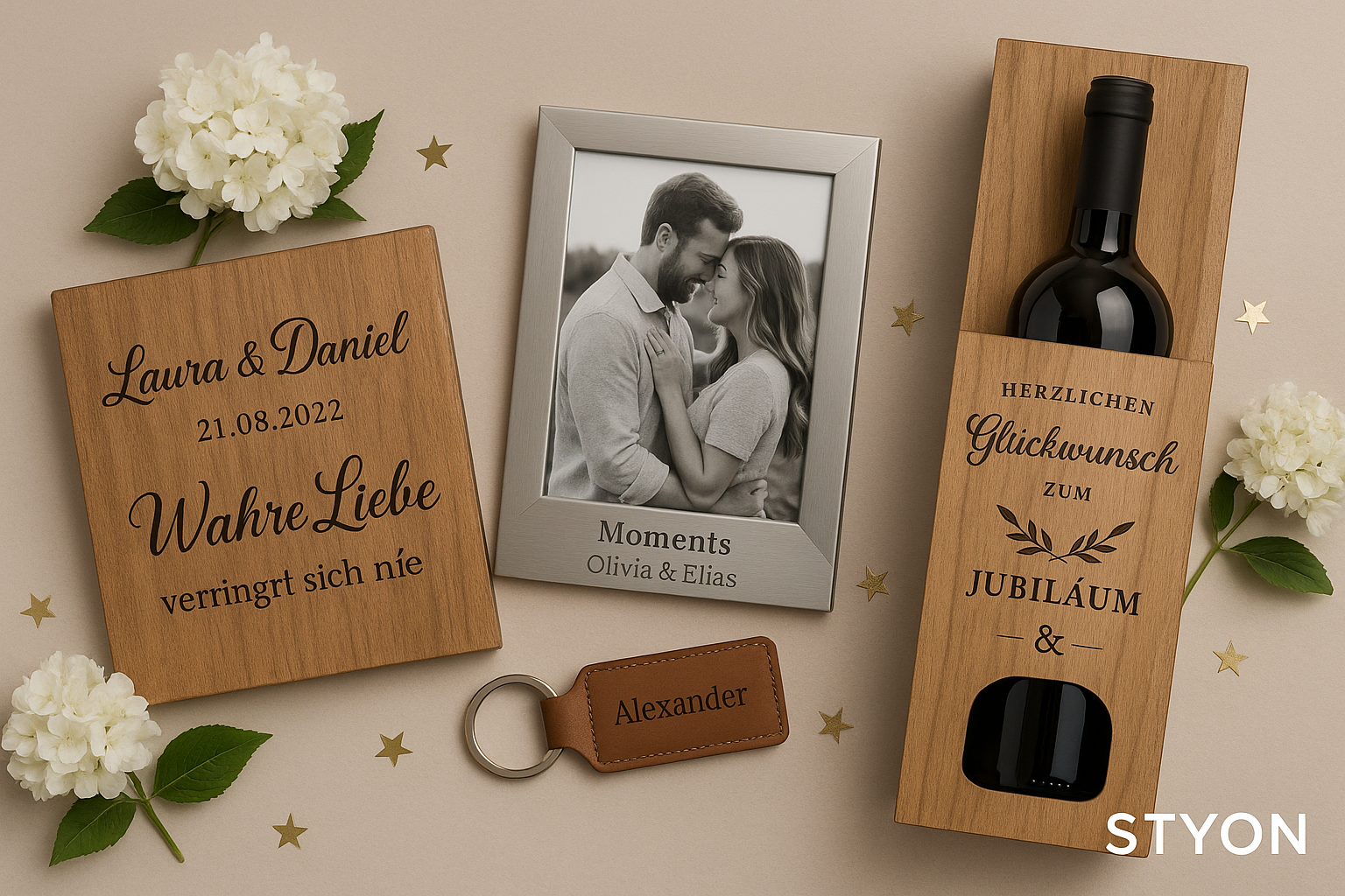 Besondere Momente verdienen Besonderes – Geschenke mit Gravur von STYON