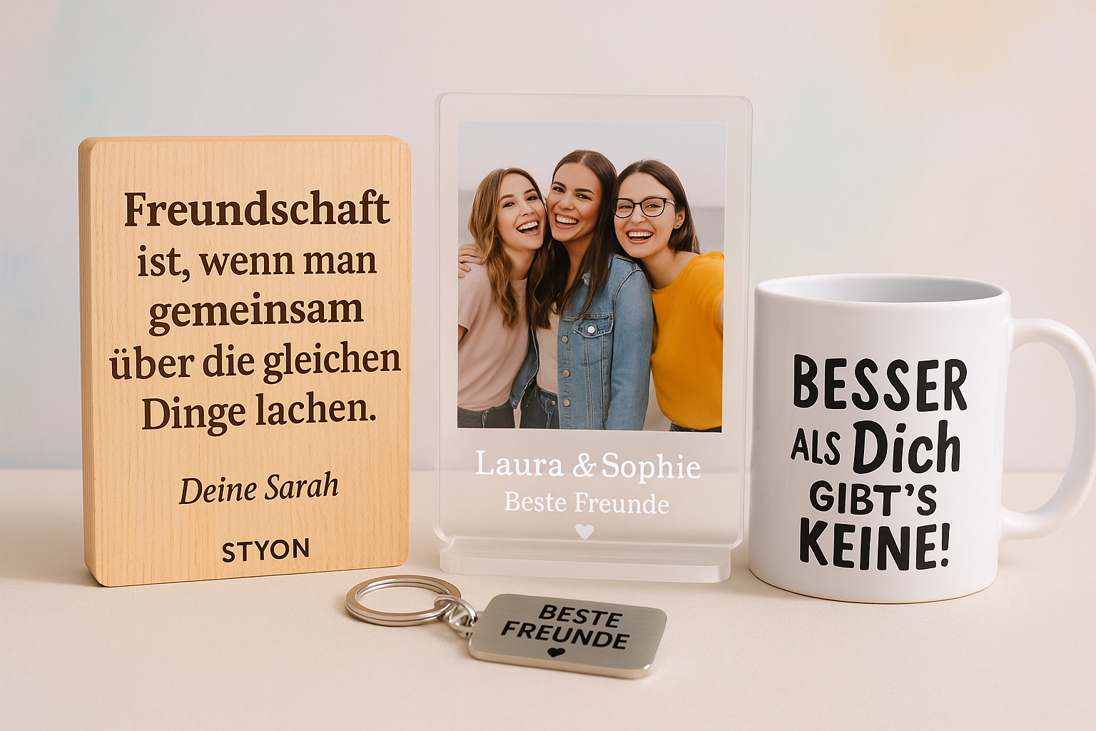 Freundschaft, die bleibt – Personalisierte Geschenke für Freunde von STYON