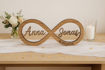Infinity Hochzeit Deko personalisiert: Größen, Platzierung & Materialwahl