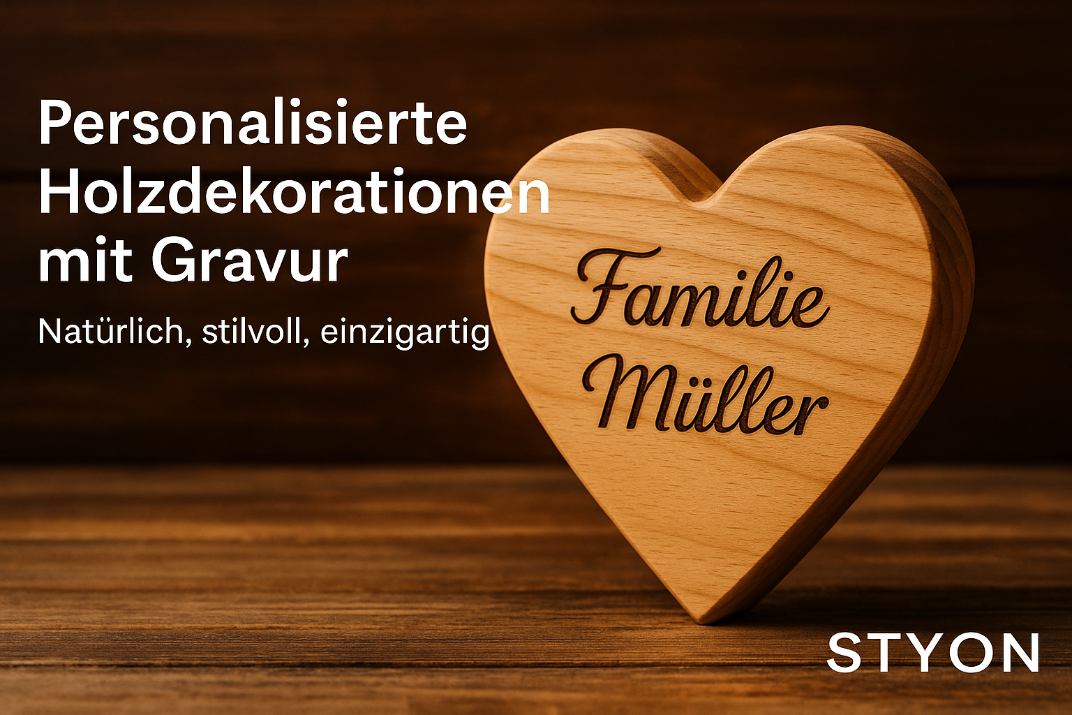 Personalisierte Holzdekorationen mit Gravur – Natürlich, stilvoll, einzigartig