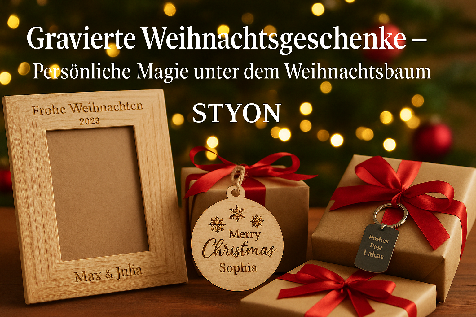 Gravierte Weihnachtsgeschenke – Persönliche Magie unter dem Weihnachtsbaum