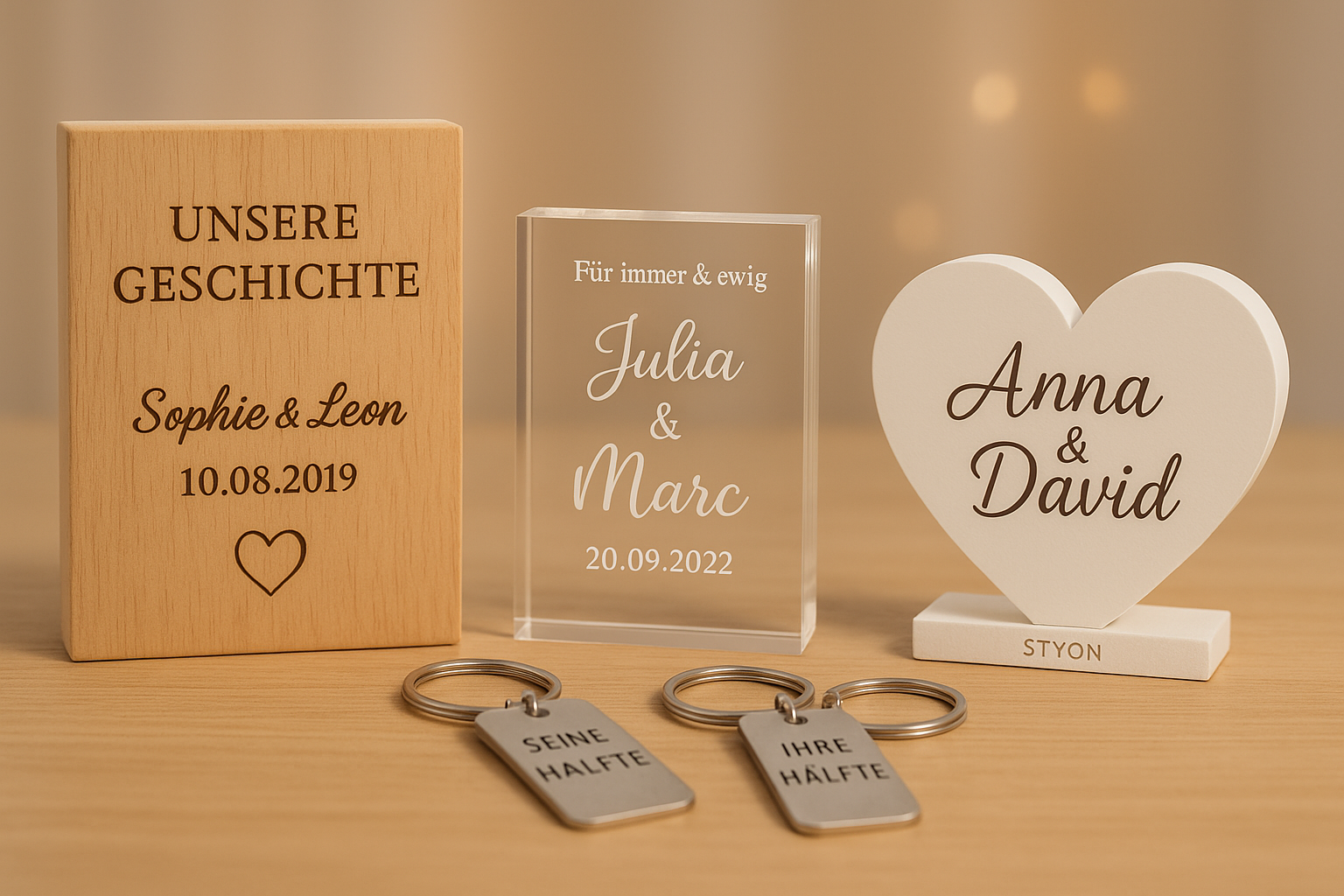 Liebe, die bleibt – Personalisierte Geschenke für Paare von STYON