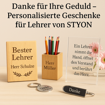 Danke für Ihre Geduld – Personalisierte Geschenke für Lehrer von STYON