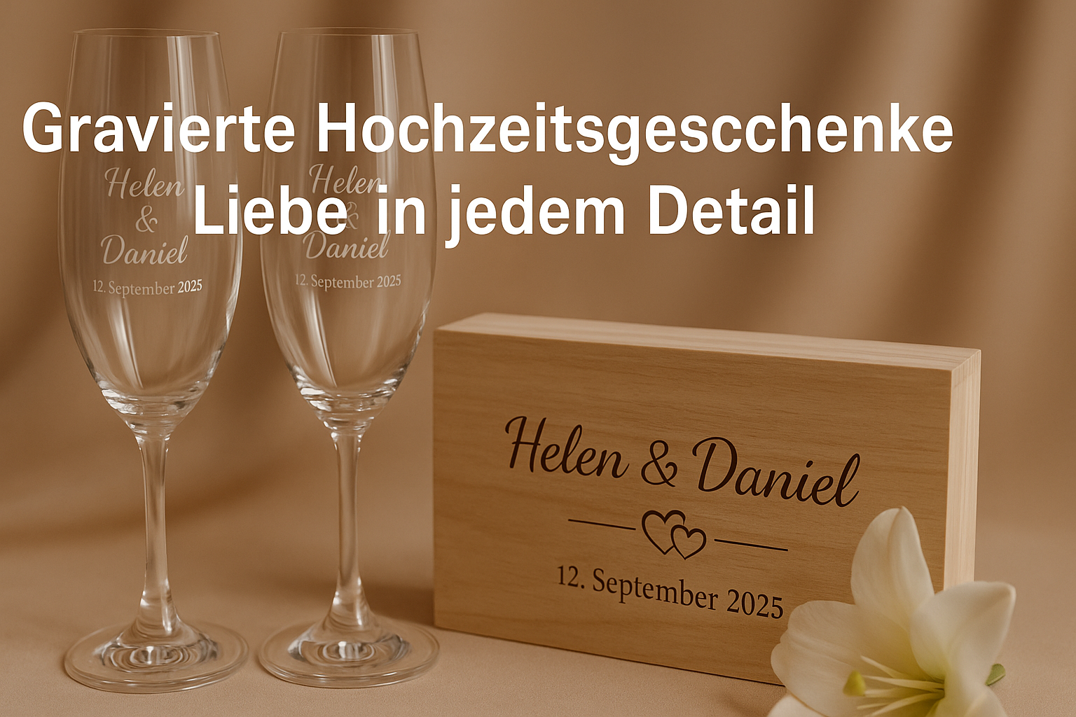 Gravierte Hochzeitsgeschenke – Liebe in jedem Detail