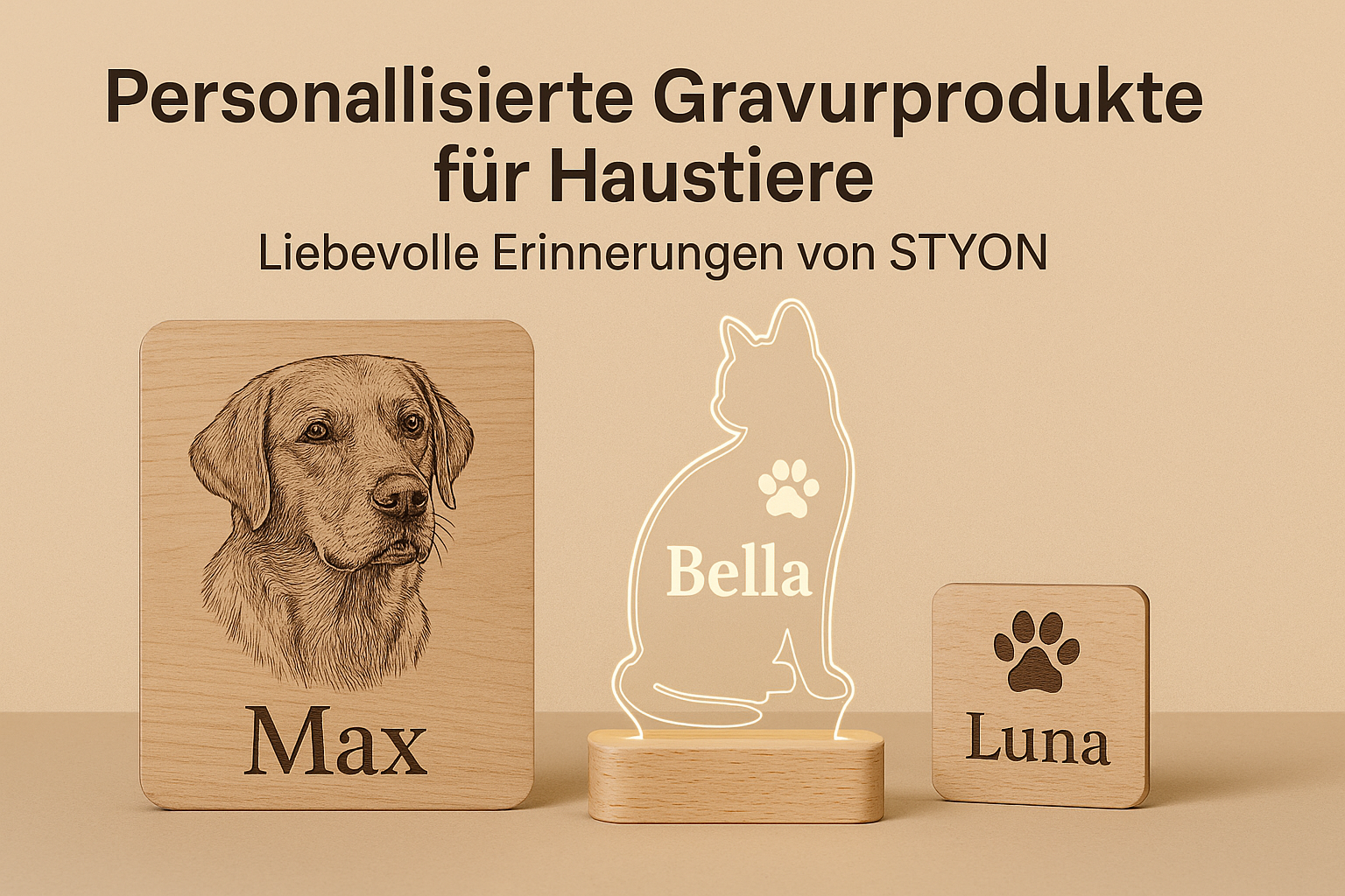 Personalisierte Gravurprodukte für Haustiere – Liebevolle Erinnerungen von STYON