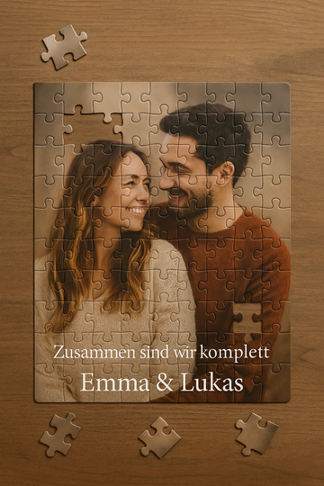 🧩 Foto-Puzzle mit Namen & Text – Dein individuelles Geschenkstück