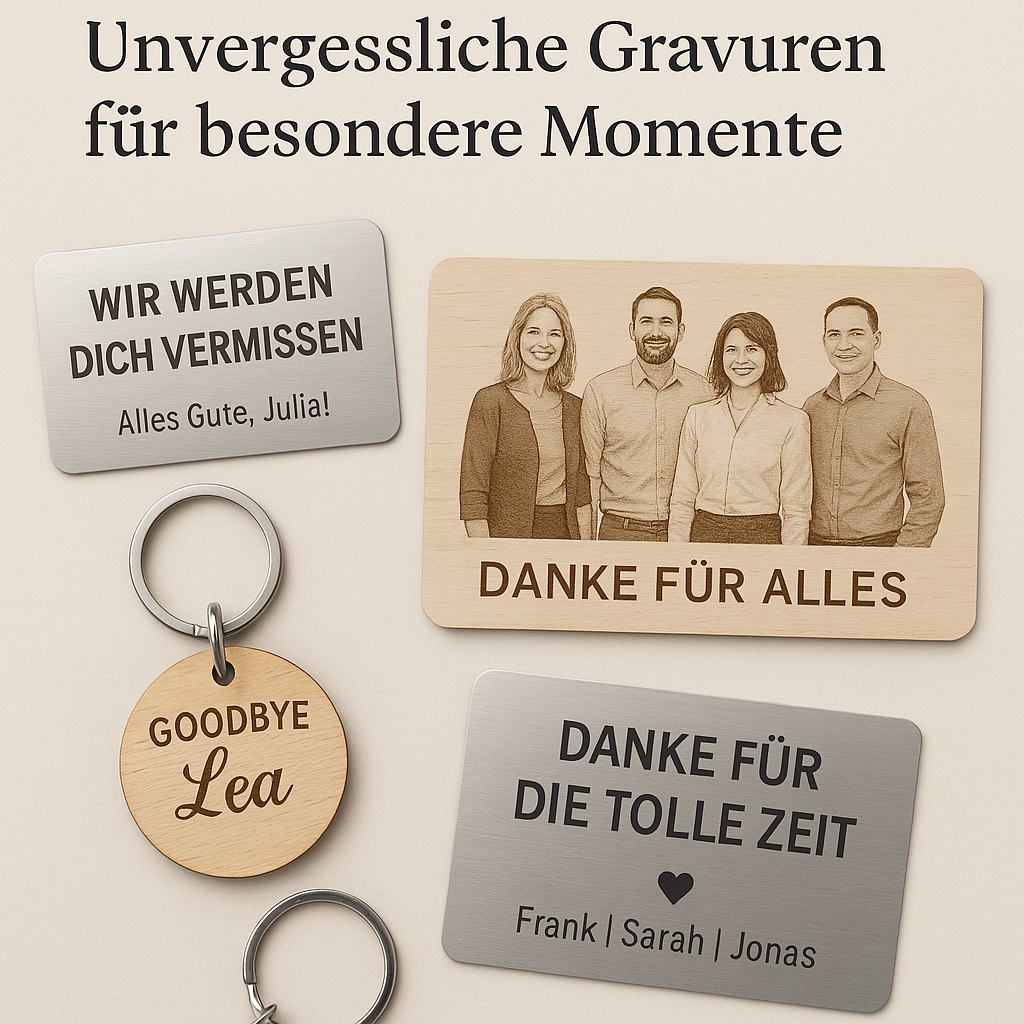 Personalisierte Abschiedsgeschenke – Unvergessliche Gravuren für besondere Momente