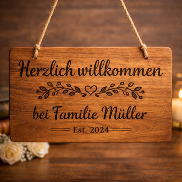 Graviertes Holzschild – Dekoration mit persönlicher Botschaft