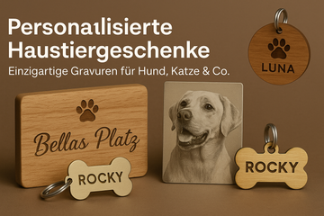 Personalisierte Haustiergeschenke – Einzigartige Gravuren für Hunde, Katzen & mehr