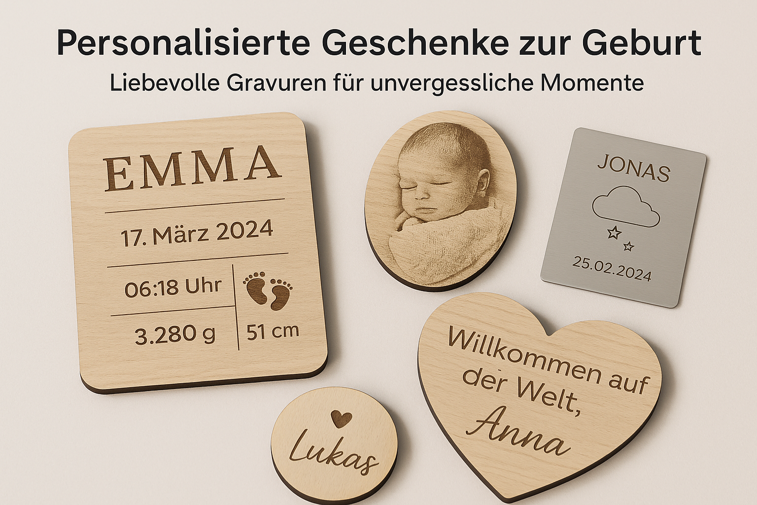 Personalisierte Geschenke zur Geburt – Liebevolle Gravuren für unvergessliche Momente
